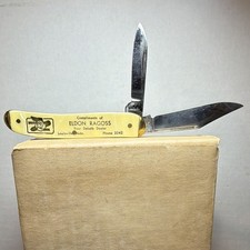 Dekalb Chix 2-Blade Pen Pocketknife Ivory Stainless Louisville Nebraska picture