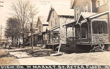 J69/ Warren Ohio RPPC Postcard c1913 Flood Disaster Market Street 432 picture