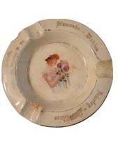 Wheeling WVA Victorian Style Ashtray Chas. Banob Jewelers Vintage Early 1900s picture