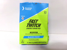 Gatorade 1 Box FAST TWITCH 10 Powder Sticks ~ GLACIER FREEZE Caffeine 2026 READ picture