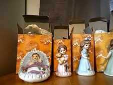 Enesco Growing Up Girls Porcelain Figurine 1-16 + Bassinet. MISSING #8 picture