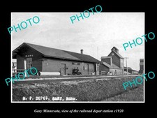 Gary Minnesota Railroad Depot Station c1920 Old Large Historic Photo picture