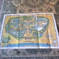 Vintage 1968 Disneyland Park Map Poster 30x45 Souvenir Walt Disney Productions picture