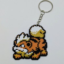 Growlithe - Pokémon Keychain – Retro Silver Sprite Pixel Art Bag Charm picture