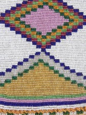 ANTIQUE / VINTAGE BLACKFEET (KAINAH) BEADED BOTH SIDES  PIPE TOBACCO / PIPE BAG picture