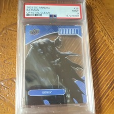 🔥Low Pop RARE Upper Deck 2023-24 DC Annual Batman Crystal Clear #25 PSA 9 /10🔥 picture