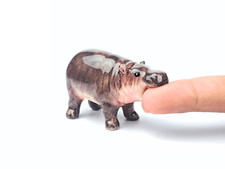 Pygmy Hippo Moo Deng - Ceramic Hippo Figurine, Cute Hippo Gift, Pygmy Hippo Deco picture