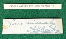 Antique Prince Albert Duke of York King George VI Autograph picture