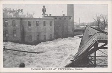 Postcard Ruined Bridge At Pepperell MA  picture
