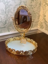 Bath & Body Works Disney Princess Belle Gold Mirror Tray New picture