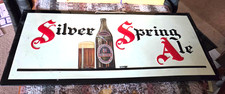 1940/50s VINTAGE ORIGINAL SILVER SPRING ALE BEER SIGN SHERBROOKE QUEBEC CANADA picture