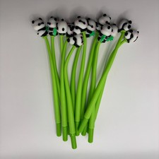 12PCS Panda Bamboo Shake Gel Pens Black Ink Cute Party Favor School Gift Set picture
