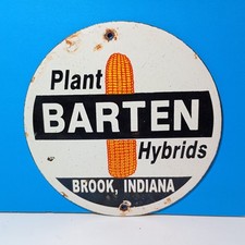 Vintage Plant Barten Hybrids Porcelain Enamel Sign 6