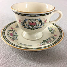Danbury Mint Pickard China Demitasse Cup and Saucer Set picture