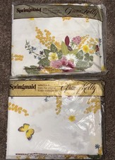 VTG SPRINGMAID Twin fitted sheet set Grace Kelly Fiona floral butterfly percale  picture