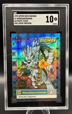 Weregarurumon 1999 UD Digimon Silver Prism Exclusive Preview #U7 SGC 10 GM -1005 picture