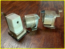 Vintage Pencil Sharpeners Lot Of 3 Metal Boston KS & Vacuumette + Berol Giant picture