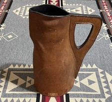Leather Blackjack Pitcher Jug London Crest Antique Style Handmade FRANK picture