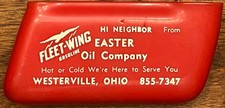 Vintage FLEET-WING GASOLINE Easter Oil Westerville OH Advertising Change Holder picture