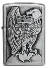 Zippo Harley Davidson Chrome Lighter With Emblem, Item 200HD.H231, New In Box picture