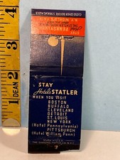 1941 The Statler Hotel New York Worlds Fair Billboard Matchbook picture