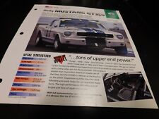 1965-1970 Ford Mustang Shelby GT350 Spec Sheet Brochure Photo Poster 66 67 68 69 picture