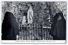 c1940's Lourdes Grotto School Sisters of Notre Dame Elm Grove WI Postcard picture