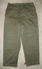 VTG 1940s WWII M1943 US Army Field Sateen Combat Trousers 35 x 31 Pants WW2 picture