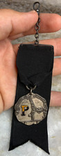 RARE Antique 1914 PRINCETON UNIVERSITY Athletic Medal Badge Pin Button TUMBLING picture