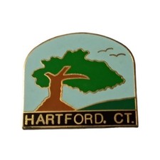 Hartford Connecticut Tree Travel Souvenir Pin picture
