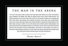 Theodore Teddy Roosevelt the Man in the Arena 13x19 Poster With Black Border picture