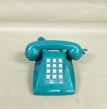 Vintage Teal LONE STAR #922 Corded Push Button Desk Telephone UNTESTED 1980s picture