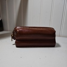 Vintage Mellow Touch Cowhide Leather Travel Shaving bag picture