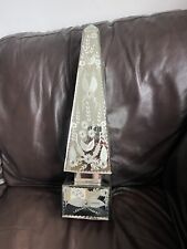 Venetian Vintage 21” Obelisk Etched Mirrored Large Glass Panels Pyramid 4 Sides picture