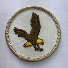 Vintage Boy Scout BSA Flying Eagle Collectible Patch Round Vintage picture