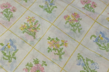 Fashion Manor Floral Pillowcases x2 Set JC Penney Muslin Standard Size Vintage picture