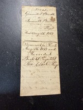 1837 Somerset County MA Deed Land Document Granville Beedle Antique Manuscript picture