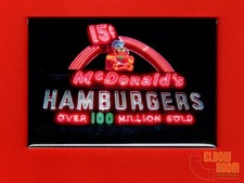 McDonalds vintage 15 cent hamburgers neon sign art 2x3