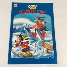Walt Disney Goof Troop Sticker Fun Coloring Book Golden Vintage 1992 90s Goofy picture