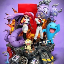 Anime Team Rocket Jessie James Meowth Koffing Figure Model Collection Toys Gift picture