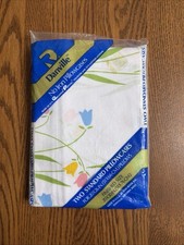 New Vintage 1970s Danville Pillowcases 2 Standard Tulips Butterflies Cottagecore picture