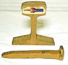Golden Railroad Spike and Tie Amtrak Collectible picture