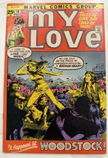 Marvel My Love #14 Comic Book It Happened at Woodstock 1971 Nice Copy Look picture