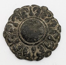 17TH CENTURY ANTIQUE LEAD HORSE BRIDLE ROSETTE picture