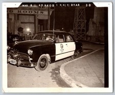 Vintage 1949 Ford LAPD Police Cruiser Studio Production Photo 4x5 B&W Backlot picture