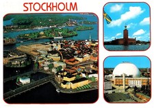 VTG Postcard Stockholm Sweden Aerial Multi-View  picture