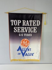 GE Electronic Tubes Vintage advertising Banner, original 28