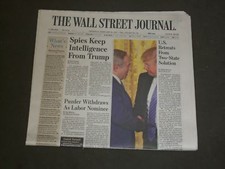 2017 FEB 16 WALL STREET JOURNAL NEWSPAPER - U.S. RETREATS FROM 2-STATE SOLUTIION picture