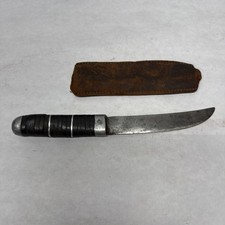 Antique Early 1900’s Camillus Cutlery Co.  N.Y. Hunting Fishing Knife Sheath 9” picture