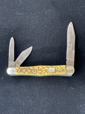 Antique Remington Stag Three Blade Pocket Knife picture